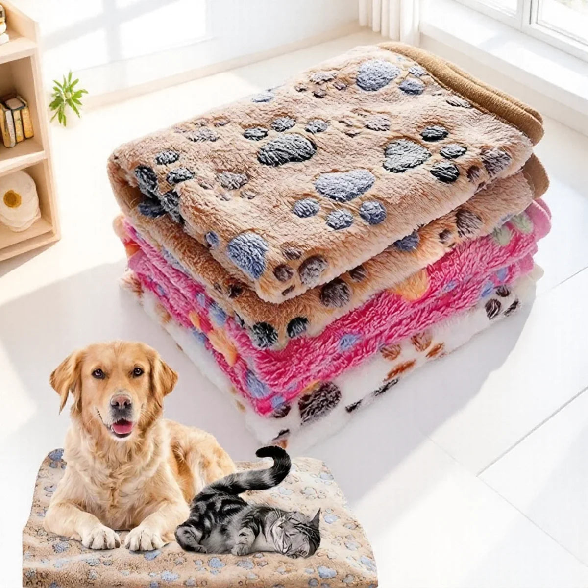 Couverture Polaire Apaisante ZenPaw™ - Cocon Sommeil Chien