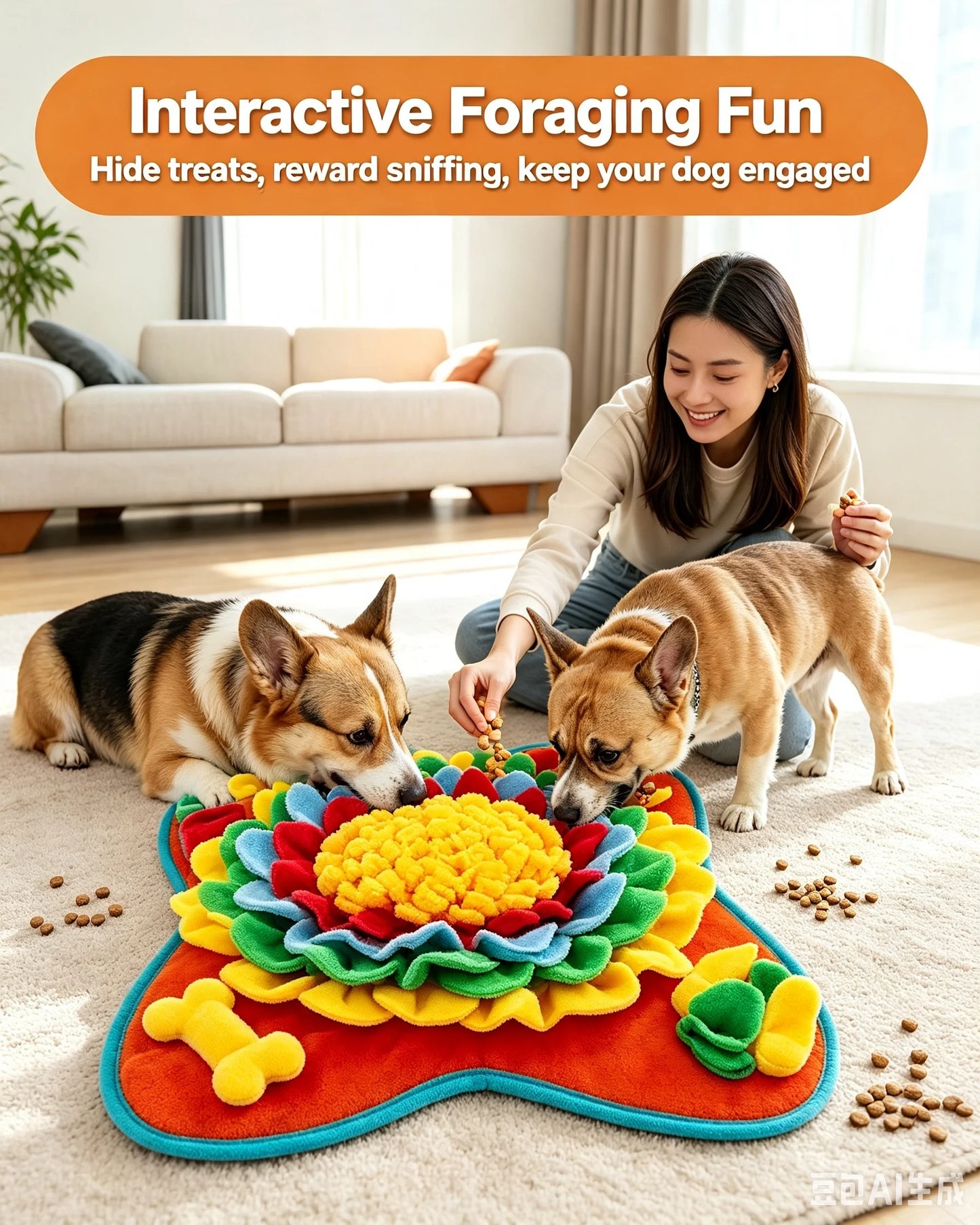 Tapis de Fouille ZenPaw™ – Snuffle Mat Apaisant Anti-Ennui Chien