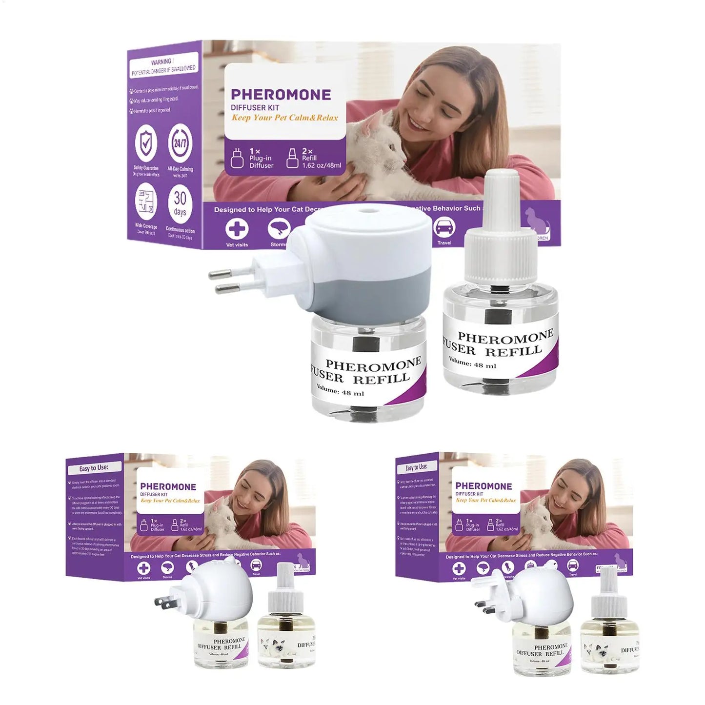 Diffuseur Phéromones Apaisantes ZenPaw™ + Recharges | Nuits Sereines