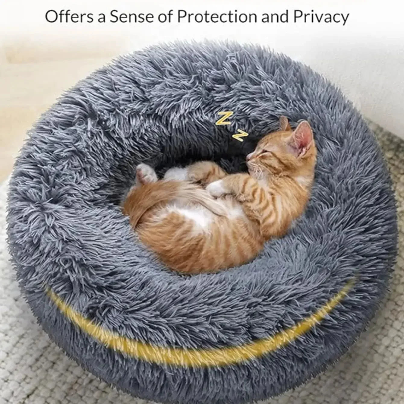 Lit Rond Cocon Apaisant ZenPaw™ - Grand Format Sommeil Serein